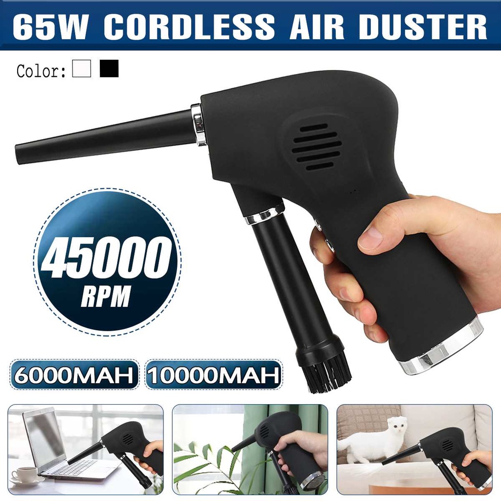 45000 RPM Fast Charging Cordless Air Blower with Led Light 15000mah Electric Air Duster for Computer Replacement for Canned Air Duster 