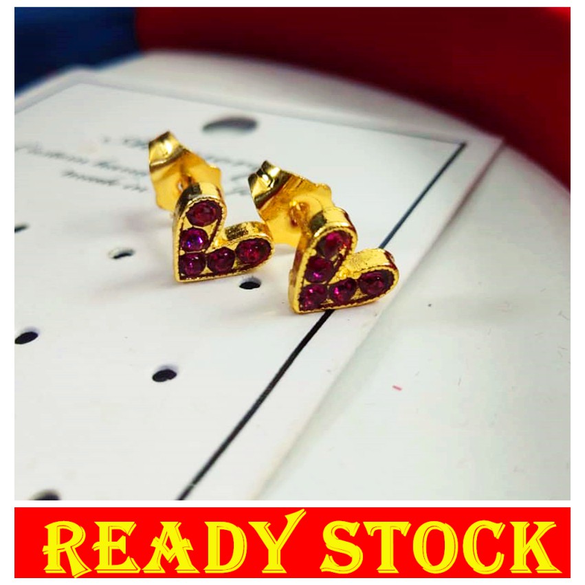 Telinga Anting Anting Telinga Emas Korea Gold Earrings Shopee Singapore