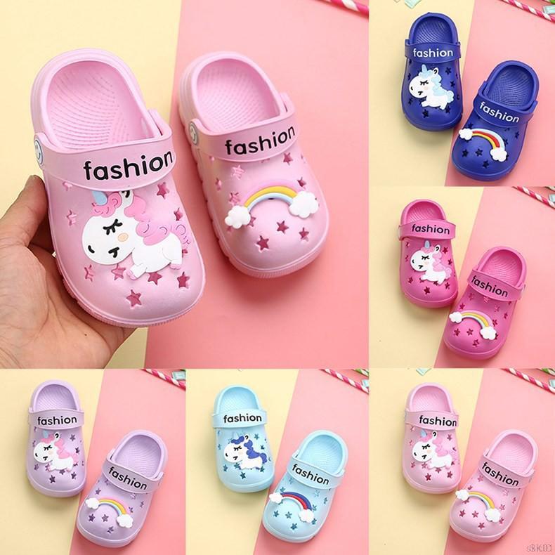 [SKIC]Summer Kids Girl Boy Cartoon Print Closed-Toe Sandals Children Beach Slipper