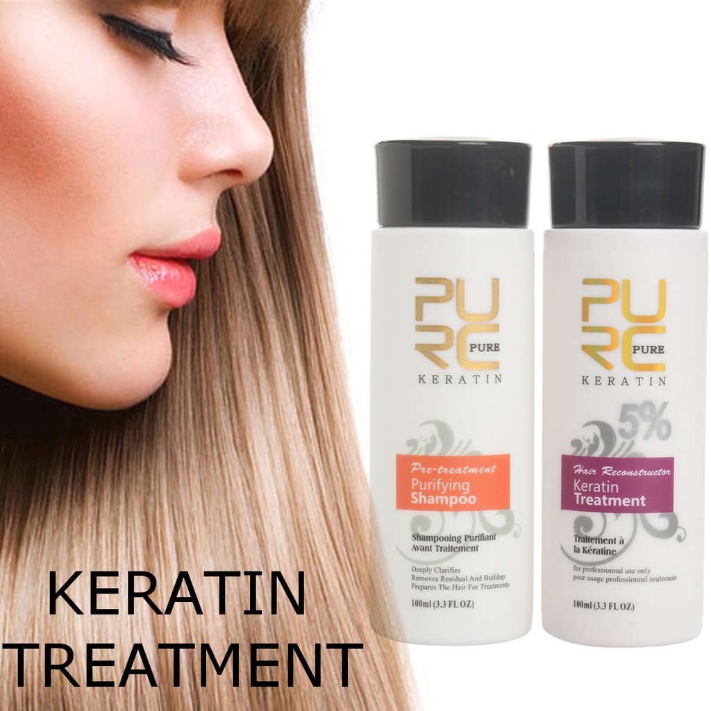 2pc Brazilian Blow Dry Hair Straightening Keratin Treatment