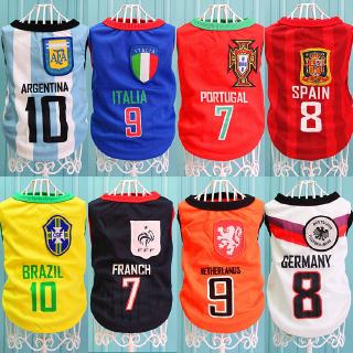Dog clothes small and middle dog World Cup vest pet dog cat clothing