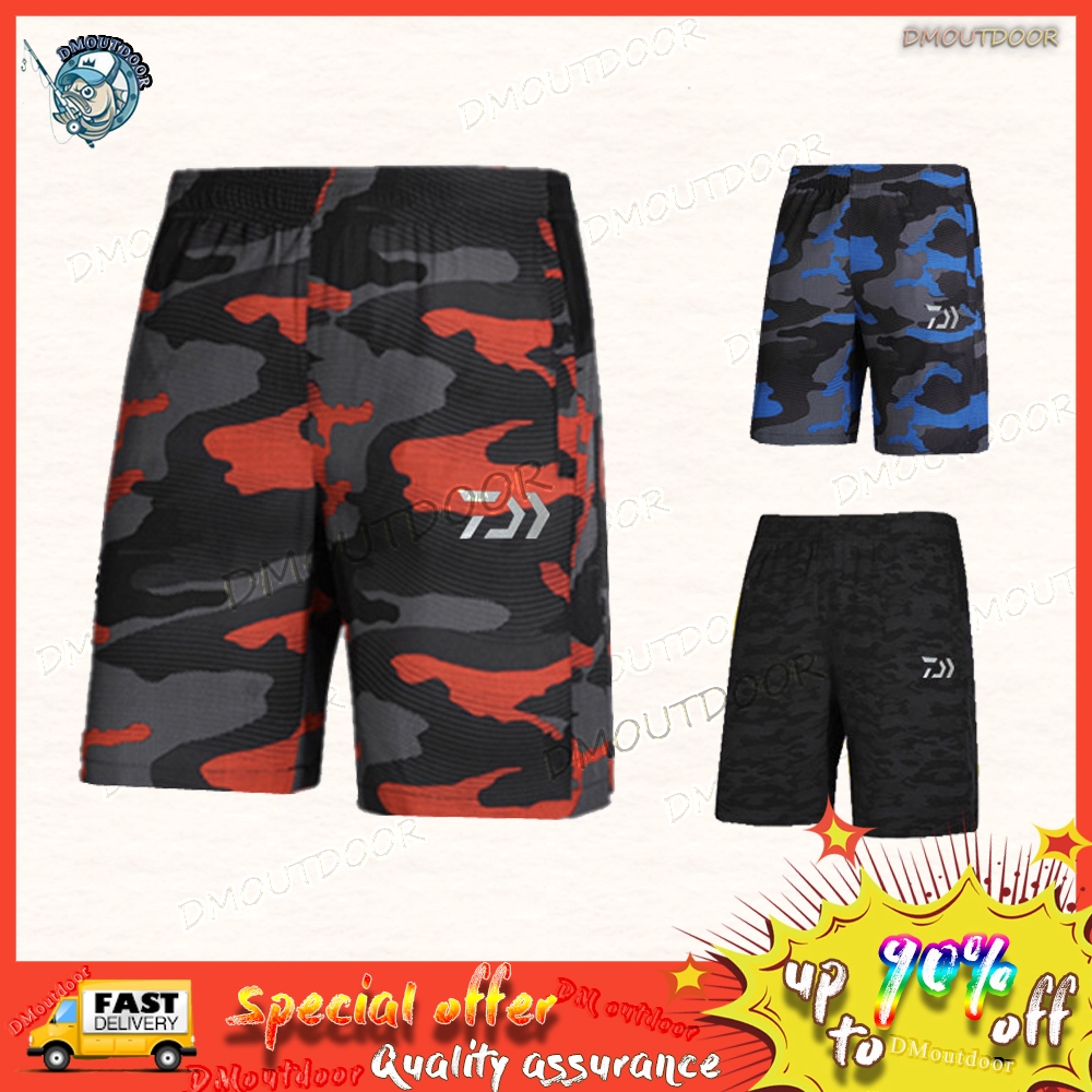 Dm Daiwa Camo Fishing Pants Shorts Summer Casual Breathable Quick Drying Fishing Trousers Beach Pants Shopee Singapore