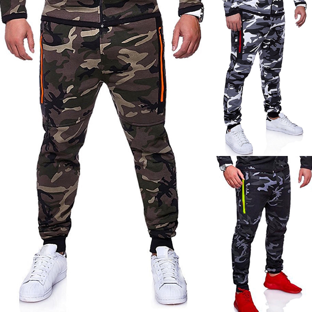 dark camo joggers mens