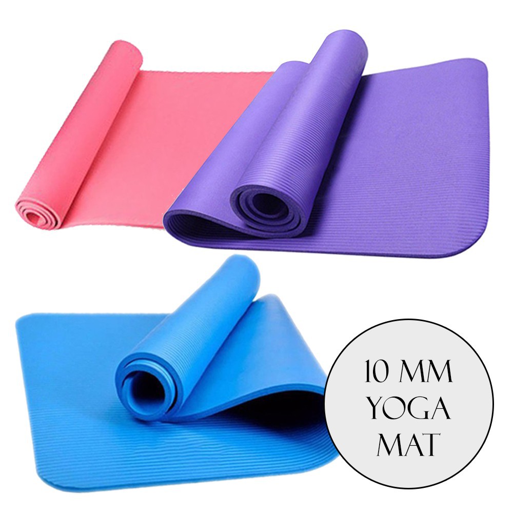 Borong Best High Grade Nbr 10mm Yoga Mat Gym Exercise Mat