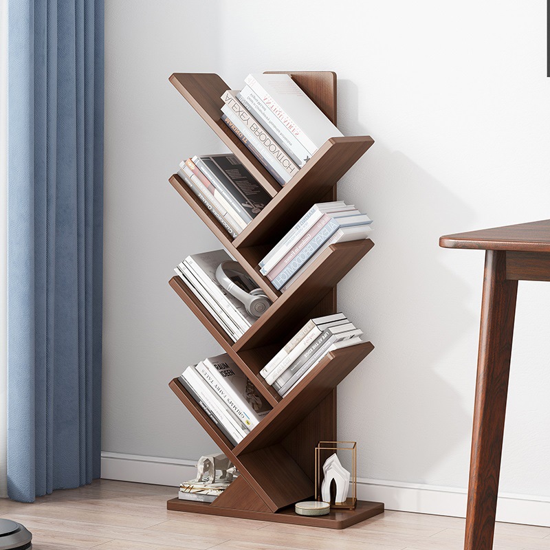 Tree Bookshelf Landing Simple Creative Student Living Room Shelf Storage Space Saving Simple Small Bookcase Shopee Singapore