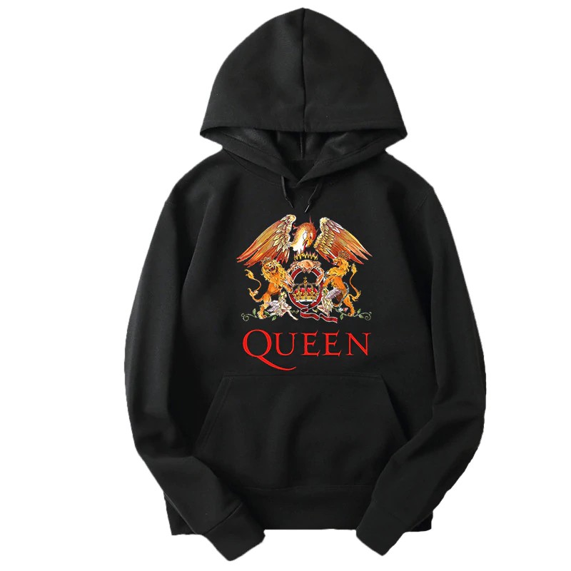Queen Band Hoodies Logo Size Streetwear 