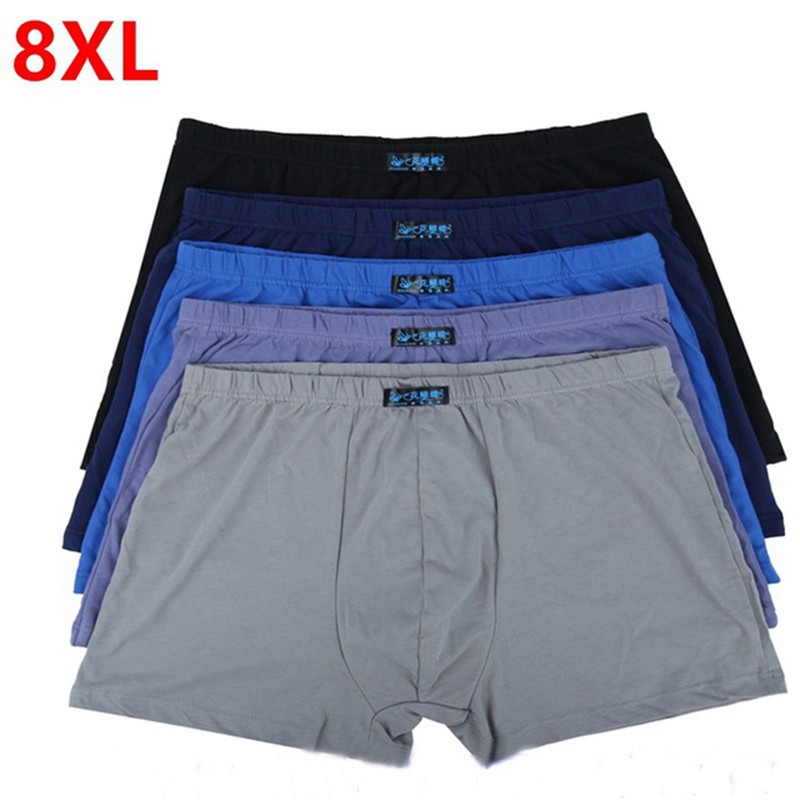 Large loose male cotton Underwears Boxers panties breathable plus size ...