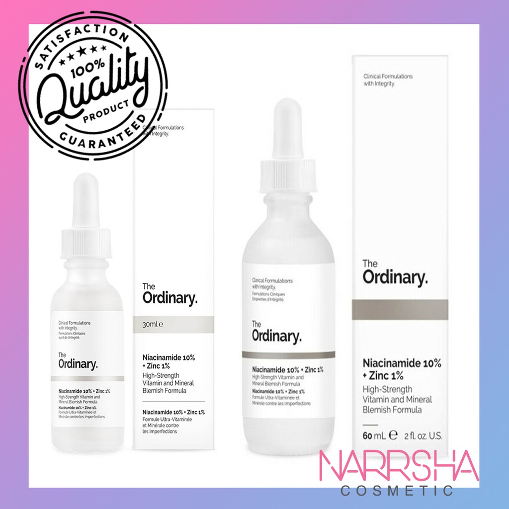 [The Ordinary] Niacinamide 10% + Zinc 1% - 30ml / 60ml (Big Size