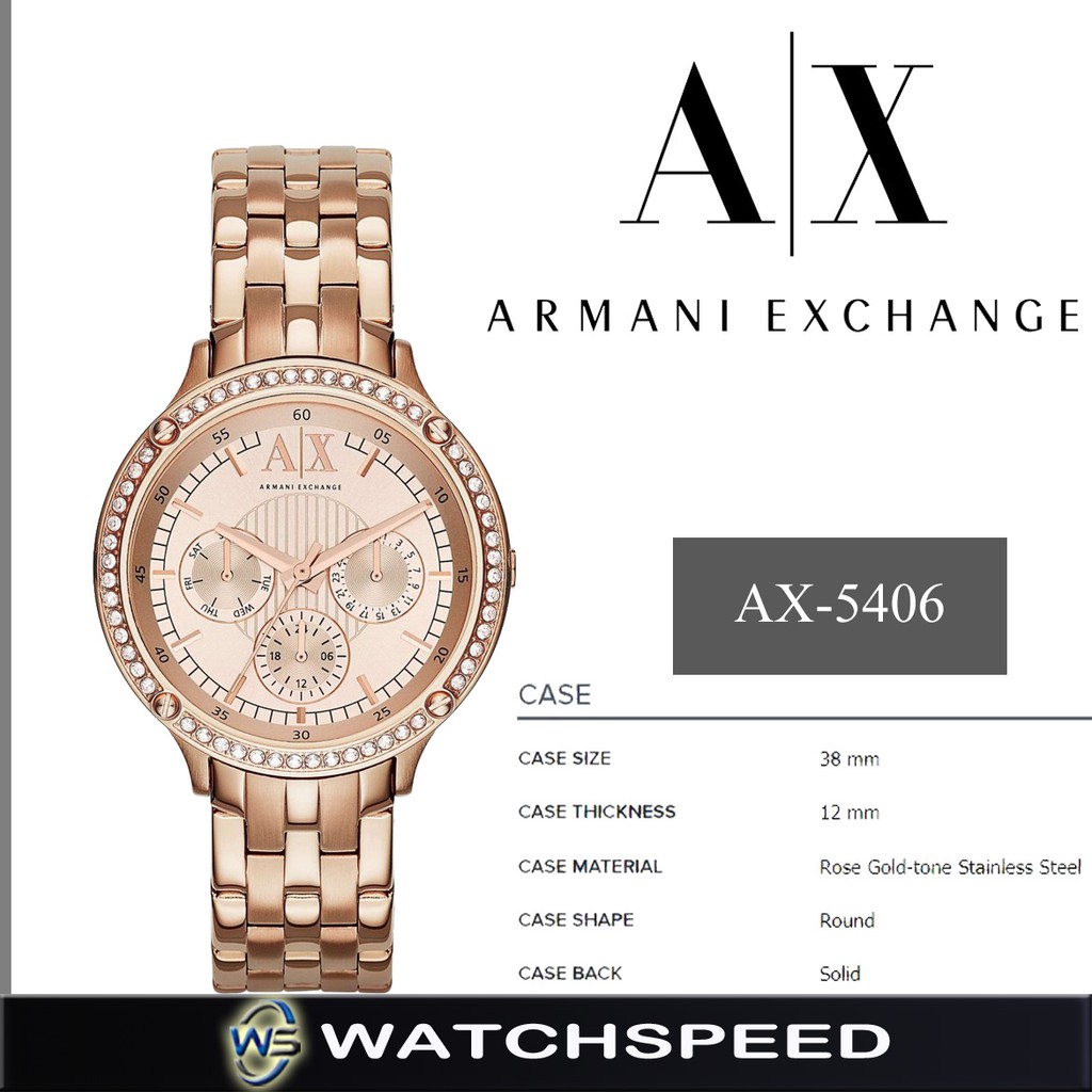 armani gold plated watch