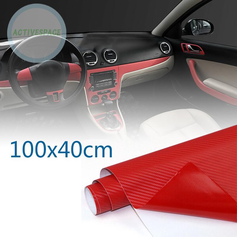 3d Car Tablet Red Interior Accessories Panel Carbon Fiber Vinyl Wrap Sticker
