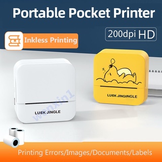 ✨Ready stock✨ Mini Portable Thermal Printer Paper Photo Pocket Printer 57 Mm Printing Wireless Bluetooth Android IOS