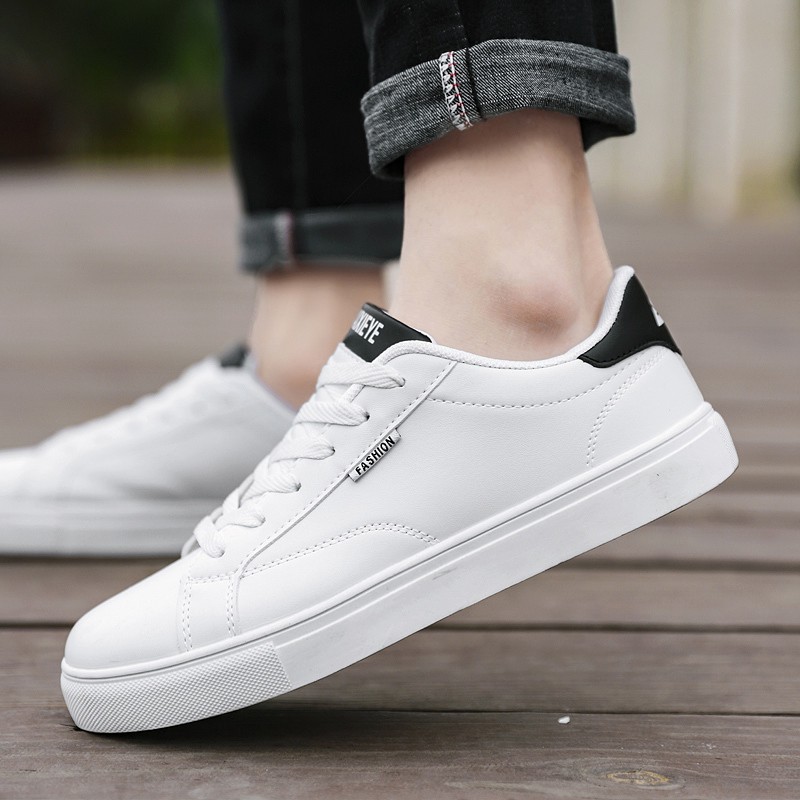 Men Sneakers Sports Casual White Shoes Korean Fashion ...