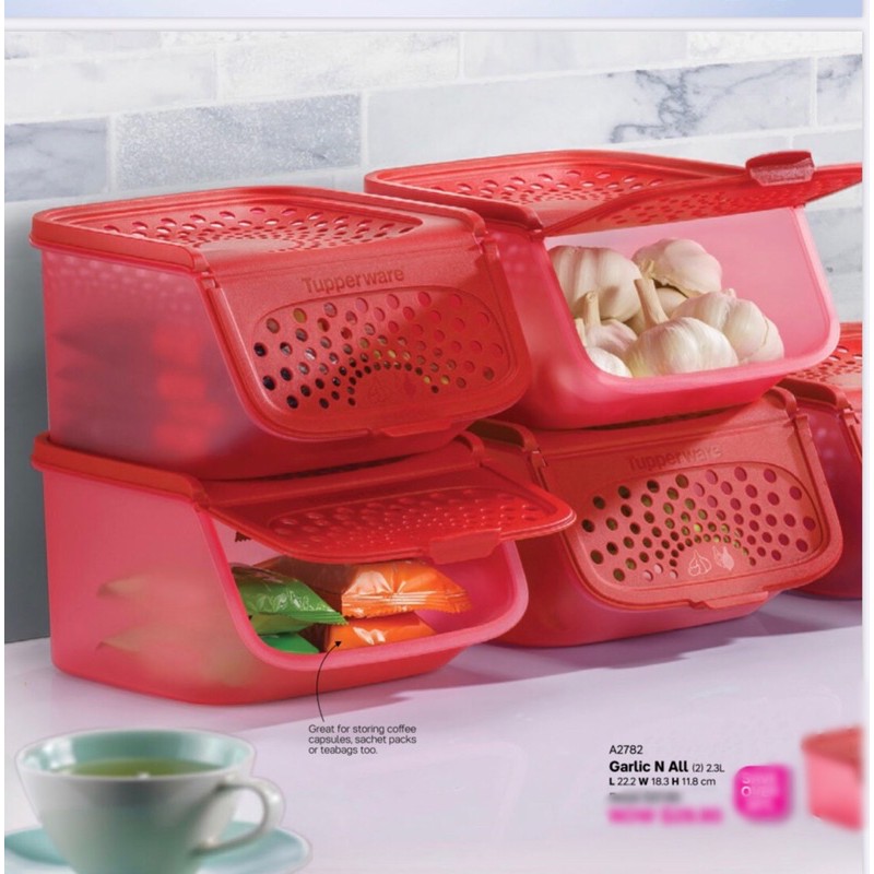Tupperware Garlic N All Keeper 2.3L New Size Shopee Singapore