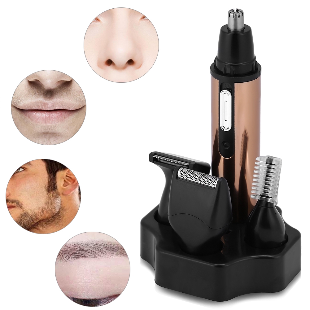 Kemei 4 In 1 Portable Electric Nose Ear Beard Hair Trimmer