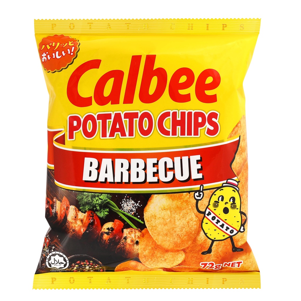 Calbee Potato Chips Barbecue, 72g [Japanese] (Halal) Shopee Singapore