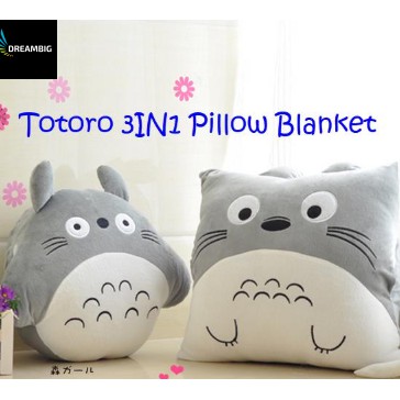 Totoro 3in1 Warm Hand Pillow With Blanket Nap Cushion Shopee