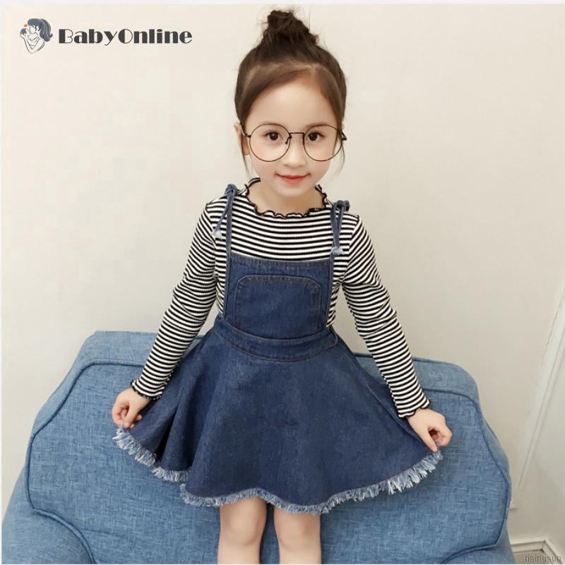 denim frock for baby girl