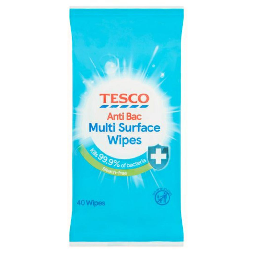 Tesco Original Multi Surface Wipes 40'S Anti bacterial Shopee Singapore