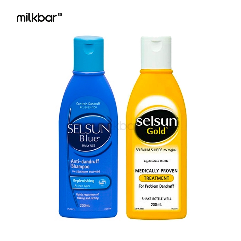 Selsun Blue and Selsun Gold Anti Dandruff Shampoo Replenishing 200mL