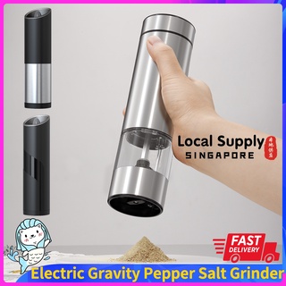 SG SELLER 🇸🇬 Electric Pepper Grinder Salt Grinder Automatic Salt and Pepper Mill Adjustable Coarseness For Kitchen