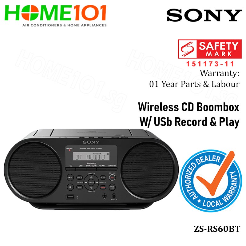 sony zsrs60bt cd boombox
