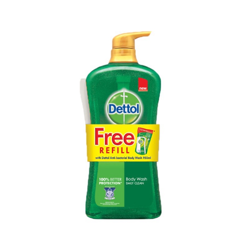Dettol Gold Shower Gel Daily Clean (950ml) [Free Refill ...