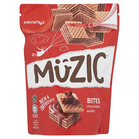 Munchy S Muzic Bites Chocolate Wafer Cubes 180grms Shopee Singapore