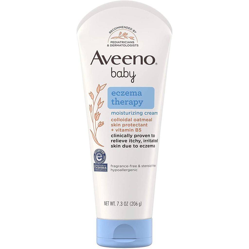 aveeno baby eczema therapy nighttime balm on face