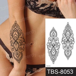 mandala temporary tattoo sticker lace black henna sex tattoo for woman  under breast tattoo underboob sketches tattoo designs | Shopee Singapore