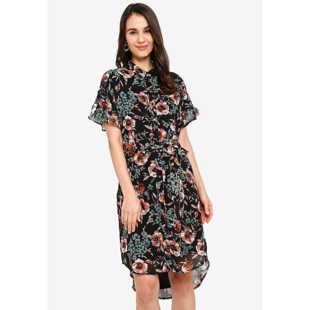 button down dress shopee