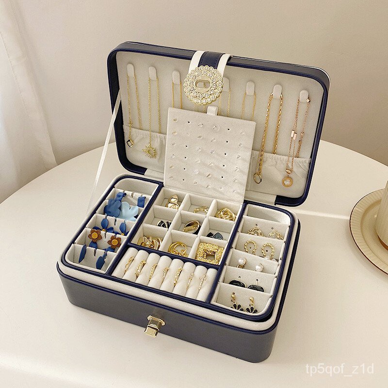 NEWRomon Cartier Jewellery Box Multi-Layer Large Capacity Exquisite Portable Storage Box Earring Ring Female Accessorie