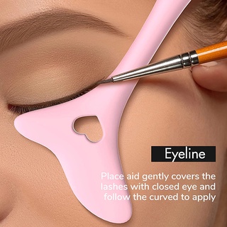 Resusable Silicone Eyeliner Stencils, Makeup Eye Shadow Shield, Resusable Silicone Eyeshadow Stencil tool, Face Cream Mask Applicator Makeup Tool