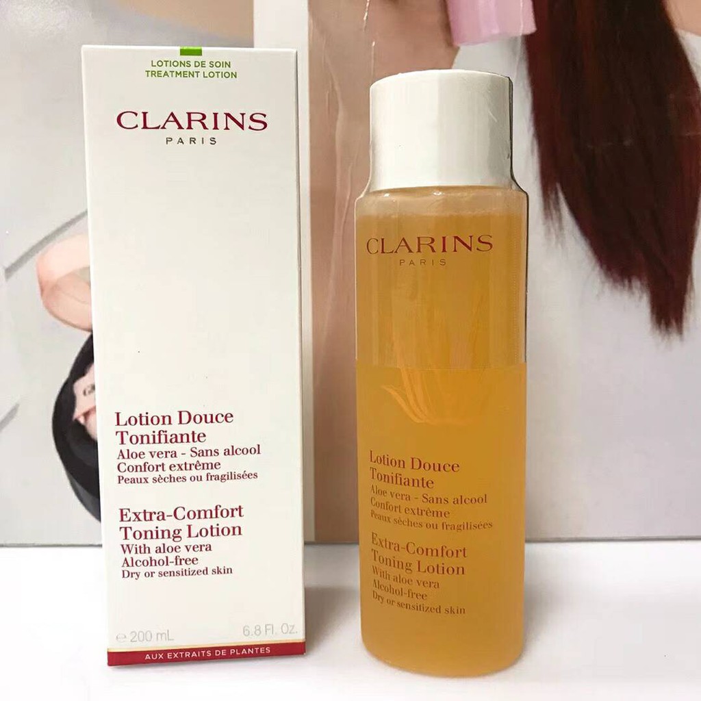 Clarins Paris Lotion Douce Tonifiante Aloe Vera Sans Alcool Extra