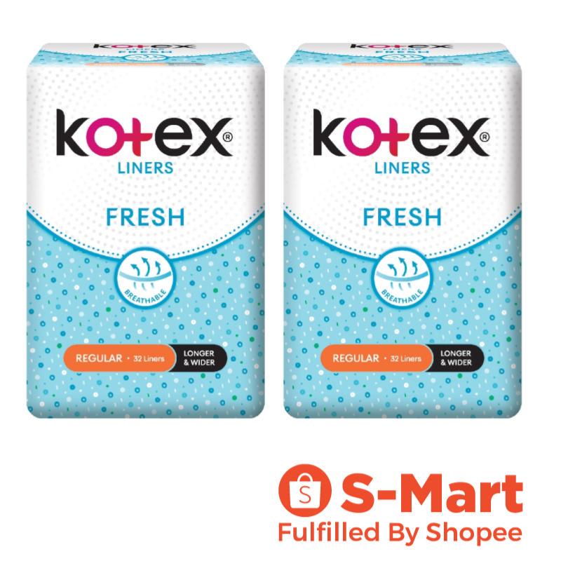 (Bundle of 2) Kotex Fresh Liners Longer & Wider 32pcs Shopee Singapore
