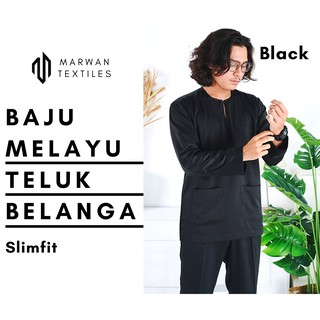 baju melayu teluk belanga slim fit