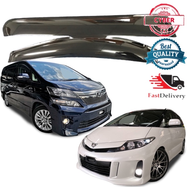 Shop Malaysia Toyota Vellfire Alphard 2008 2014 L Estima 2006 2014 Air Press Door Visor Big Buatan Malaysia Shopee Singapore