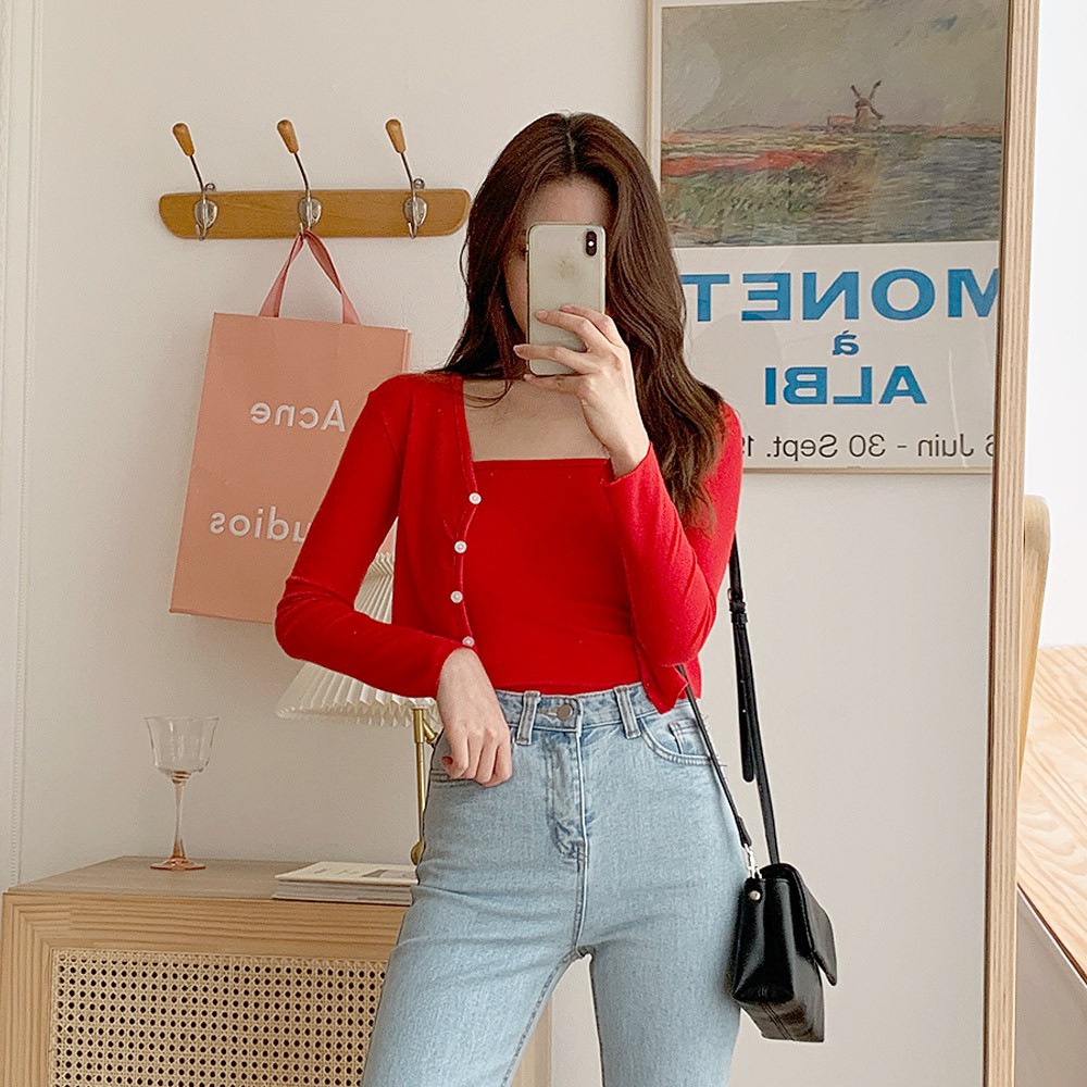 crop cardigan set