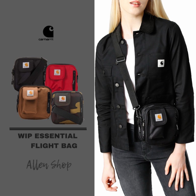 carhartt wip essentials flight bag in black