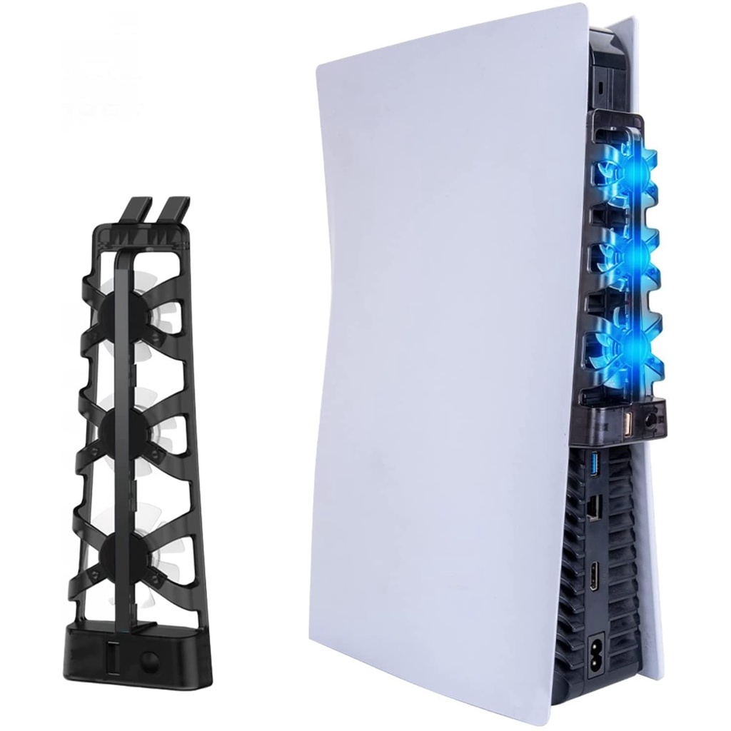 DOBE PS5 Cooling Fan, External USB 3 Cooling Fans With LED Light For