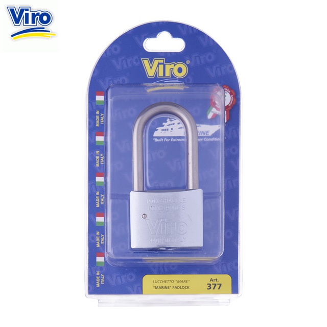 Viro 86mm Panzer Armoured Padlock With Chain Key Retaining Made In - View #3