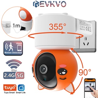 EVKVO 4MP 5G&2.4G WiFi IP Camera Baby Monitor CCTV Security PTZ Camera Video Surveillance AI Auto Tracking Wireless Mini Camera For Home Tuya Smart Life