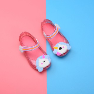 Girls Sandals Beach Children Cute Unicorn Comfortable Plastic PVC Jelly Shoes #5