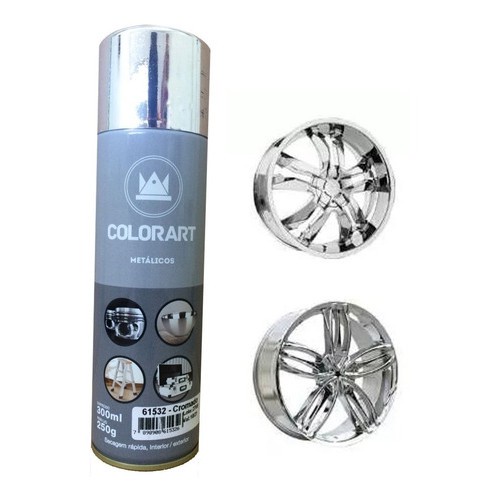 Tinta Spray Cromado Automotiva Carro Moto Roda Chapas Bike
