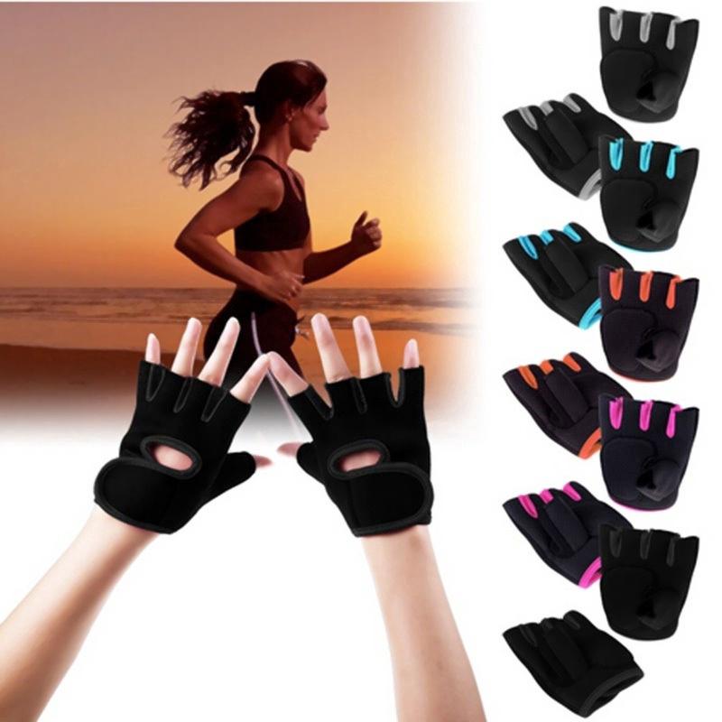 Image of 1 Pair Women/Men Anti-skid Weight Lifting Gloves Breathable Gym Glove Body Building Fitness Gloves Exercise Training Wrist Glove
