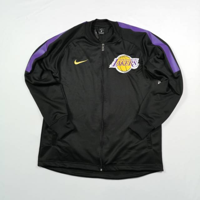 lakers nike warm up jacket black