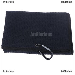 ArtGlorious Trifold Microfiber Golf Towel 16” x 24” With Hook Cleans Clubs Balls Hands #7