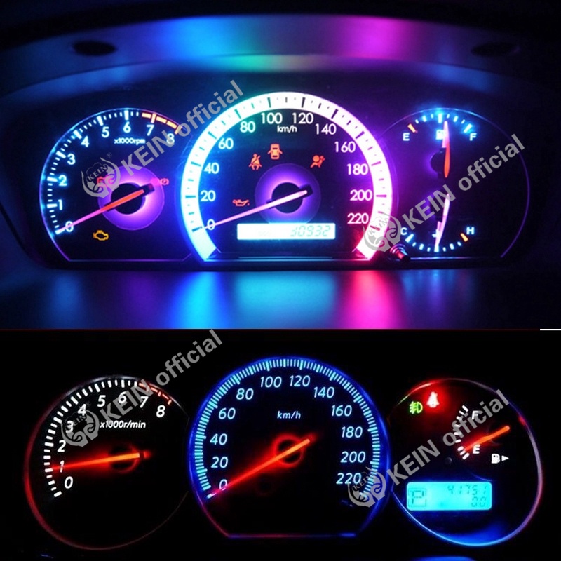 KEIN 10PCS T3 T4.2 T4.7 Dashboard Led Light New Wedge Dashboard Warning Indicator Lamp Cluster Gauge Indicator Light Car Led Light Cob Instrumen Lamp 12V Light White Red Blue
