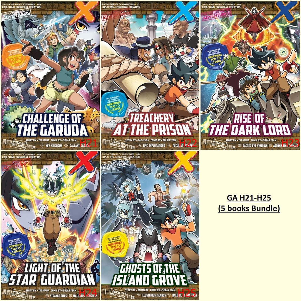 X Venture The Golden Age Of Adventures 5 Books Bundle English Children Books Comic Books Shopee Singapore