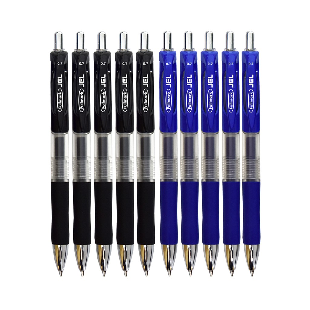 Fullmark 10 pcs JEL Retractable Premium Gel Ink Pens, Fine Point