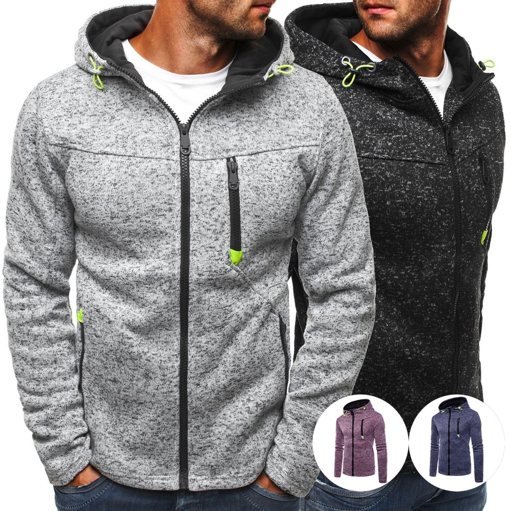 mens hooded cardigan sweater